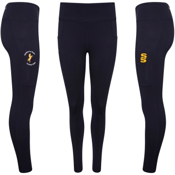 Youth's Performance Full Length Leggings : Navy