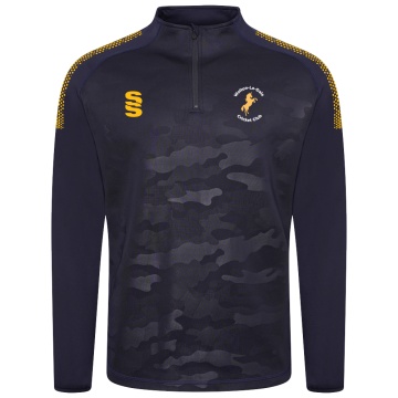 Women's Camo 1/4 Zip Performance Top : Navy