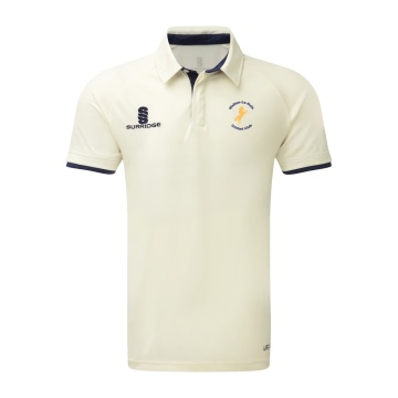 Ergo Cricket Shirt - Short Sleeve : Navy Trim