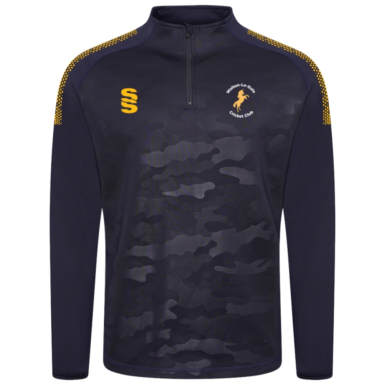 Camo 1/4 Zip Performance Top : Navy